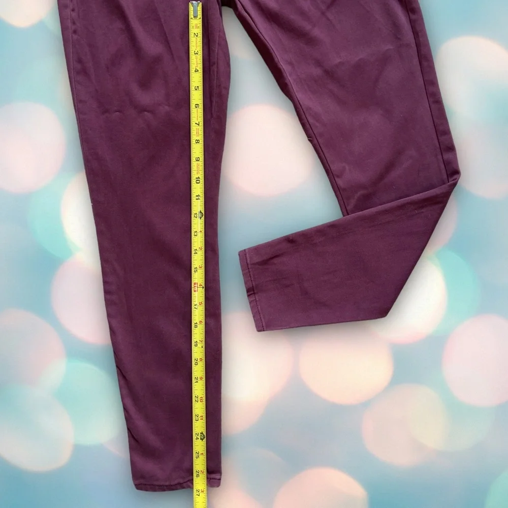 Levi’s Plus Size Women’s Purple Burgundy High Rise Super Skinny Jeans Size 18 - Picture 6 of 8